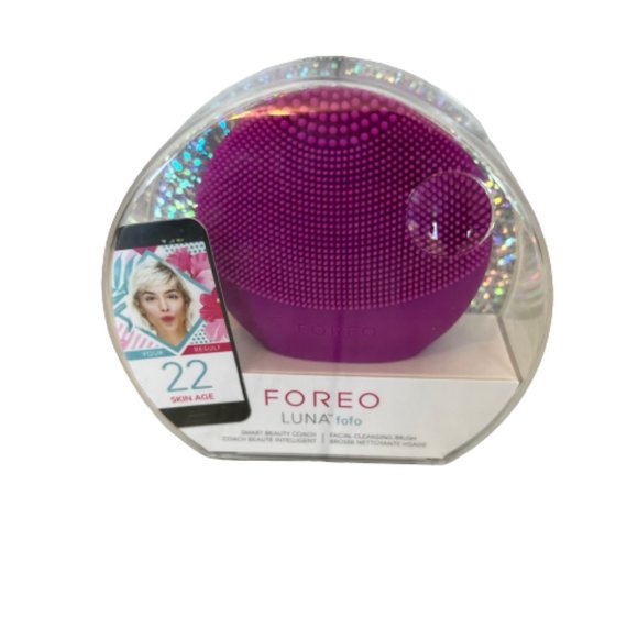 Foreo Luna fofo Silicone Skin Cleansing Brush in Purple w/ App NEW NWT